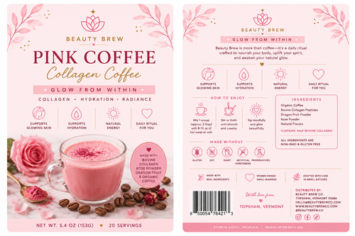 Beauty Brew Pink Collagen Coffee 20 Servings